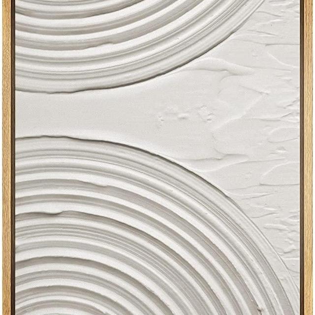 SIGNWIN Framed Canvas Print Wall Art Geometric Spiral Ring Landscape Abstract Shapes Illustrations Modern Art Decorative Bohemian Relax/Calm Nordic for Living Room, Bedroom, Office - 16"x24" Natural