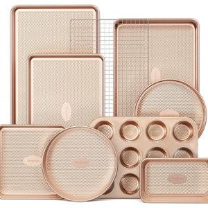 HONGBAKE 9-Piece Baking Pans Set Nonstick