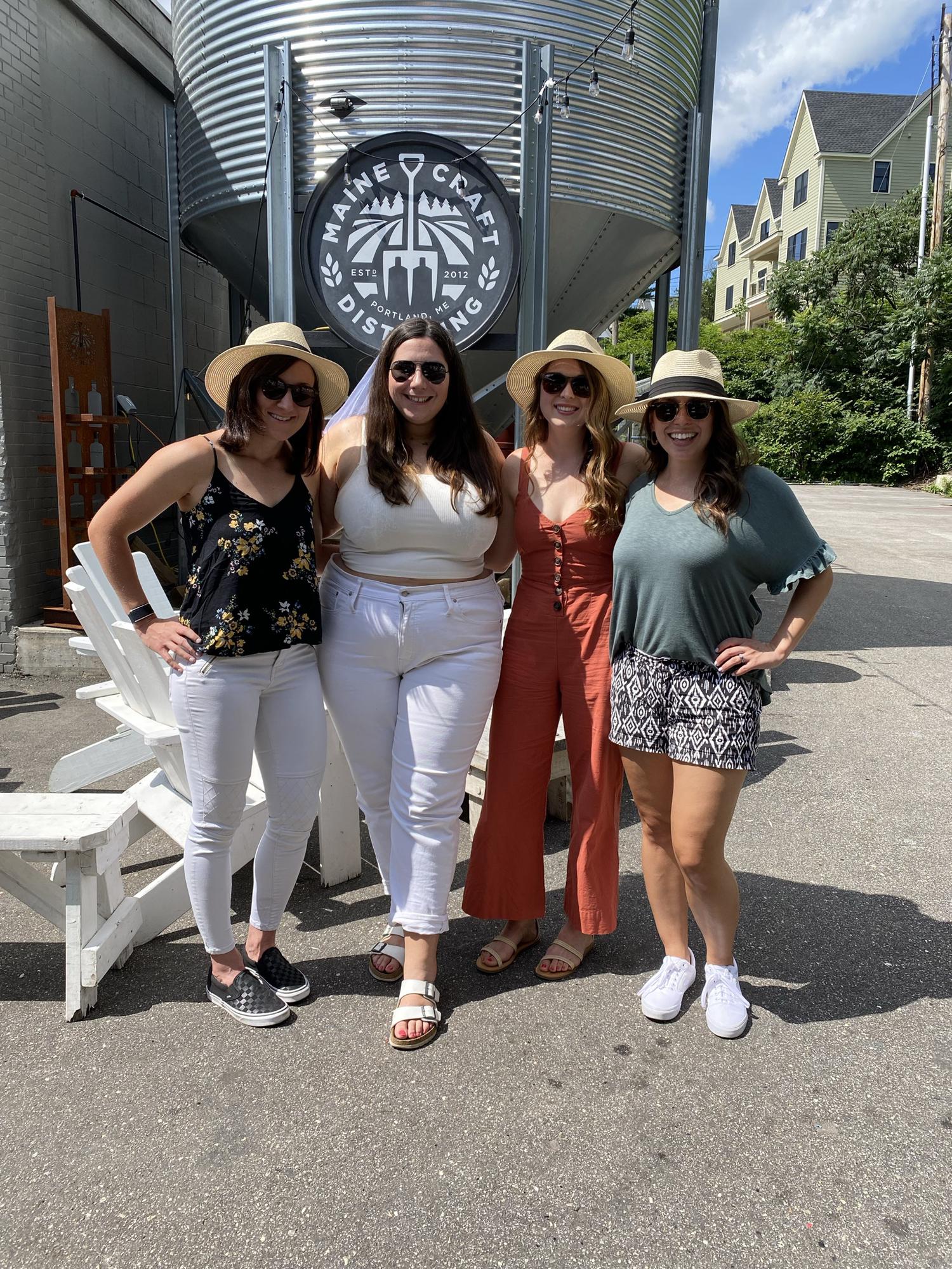 Kristina with college besties Ursula, Colleen, and Jacqui