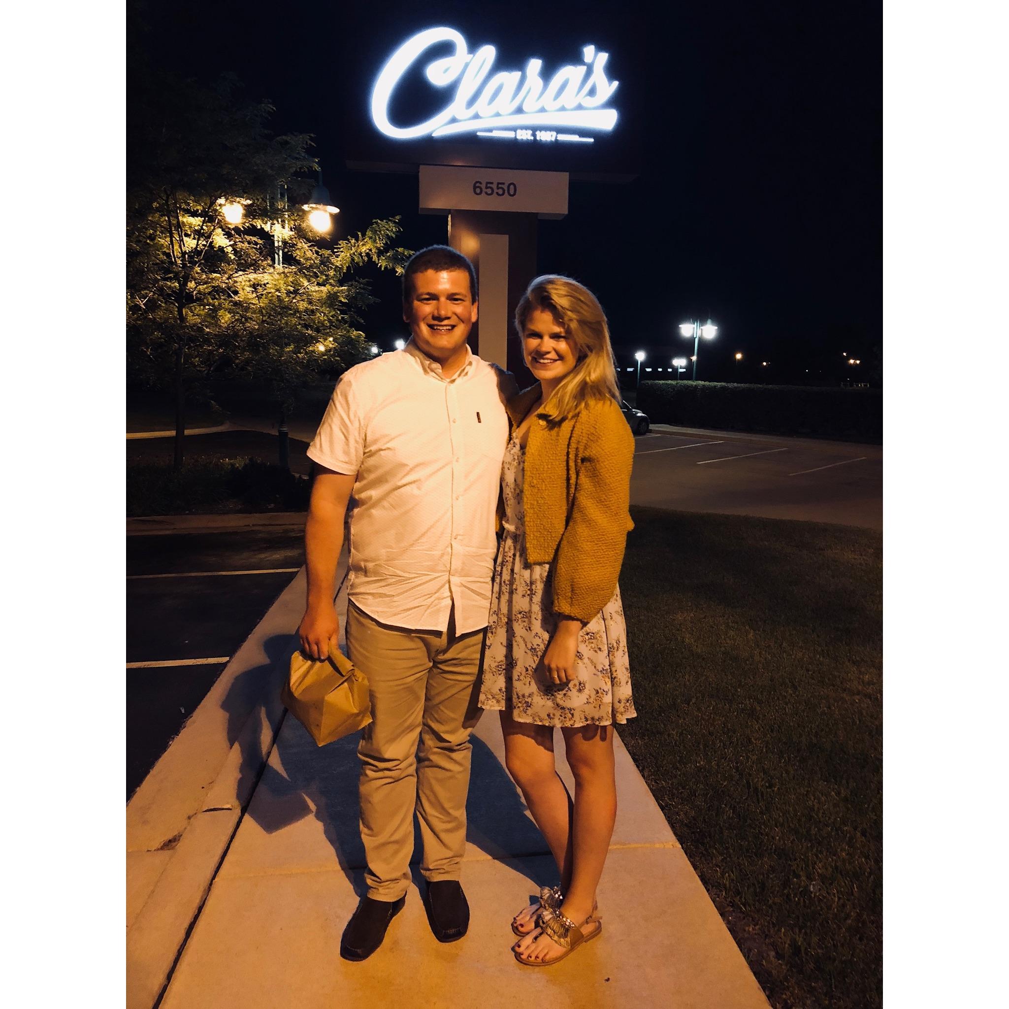 Our First Anniversary together at the resturant we spent our first date at