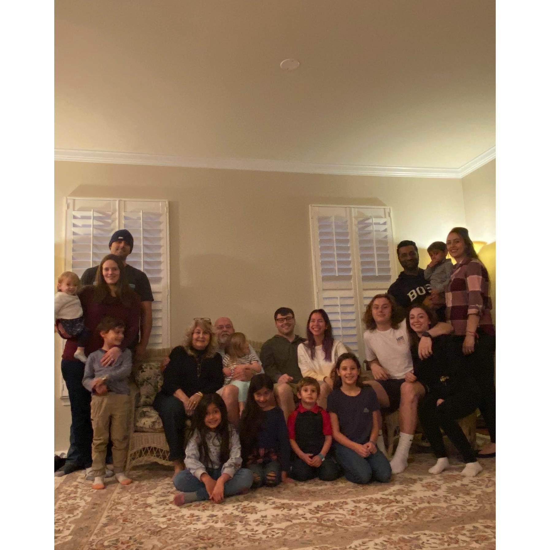 Tanner family for Stephen and Emily birthday