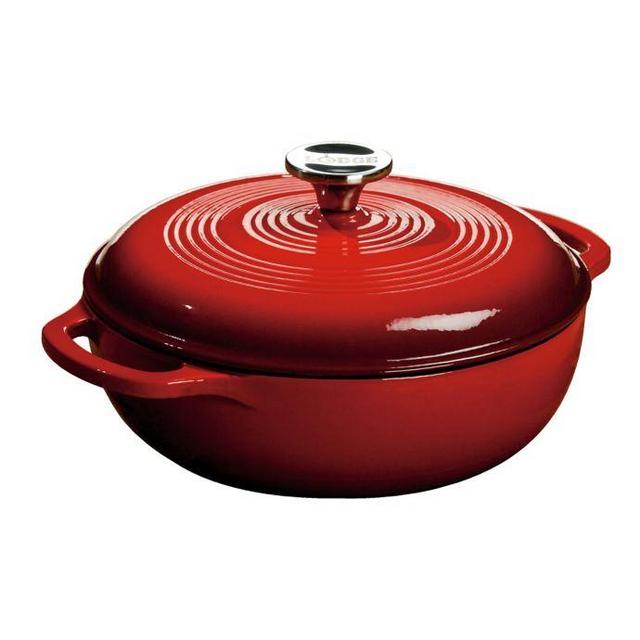 Lodge 4.5 qt. Enameled Cast Iron Dutch Oven - Color Red