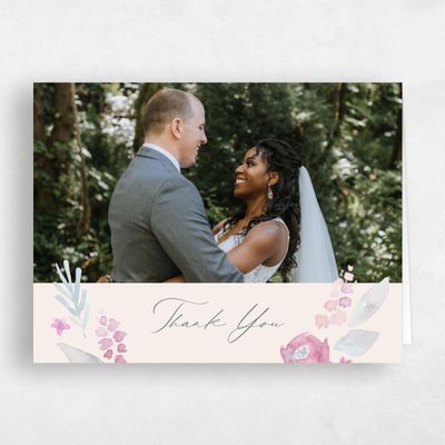 Linen, Beige Wedding Thank You - Arlington Photo