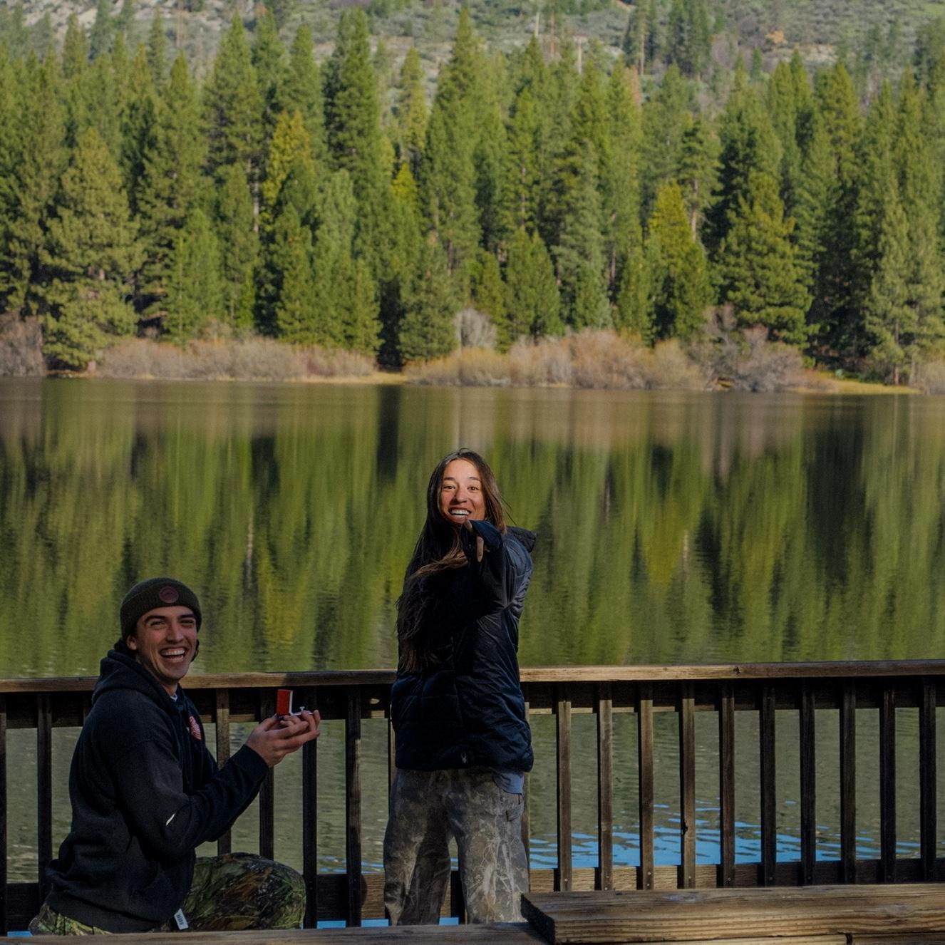 Gabi seeing our friends taking pictures right after Kaylan proposed!