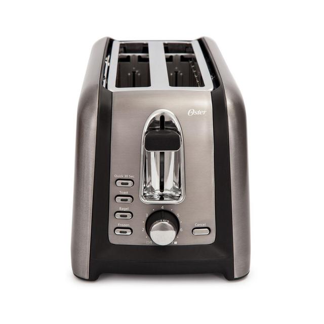 Oster® 4-Slice Long Slot Toaster in Black Stainless
