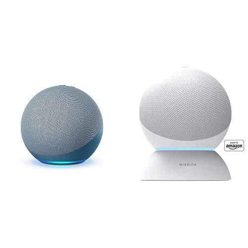 Echo (4th Gen) bundle with"Made for Amazon" Battery Base for Echo - Twilight Blue