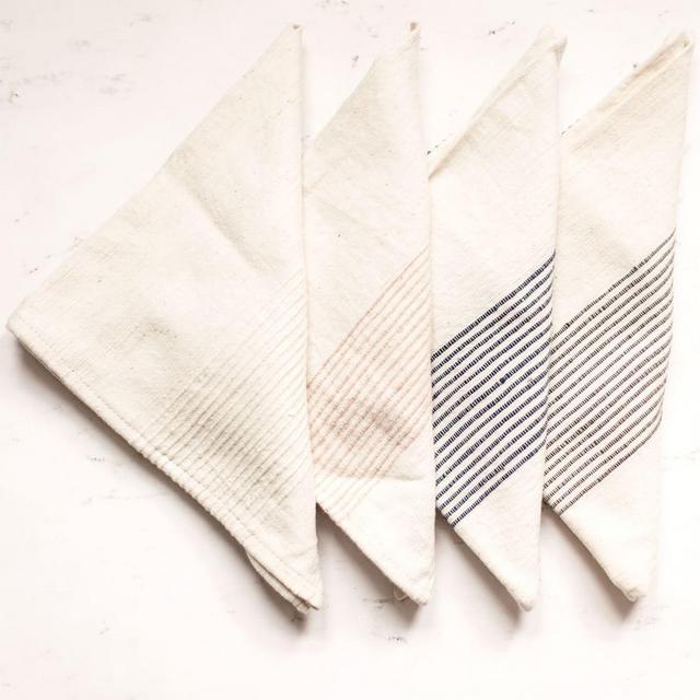 Riviera Handwoven Cotton Napkin, Navy