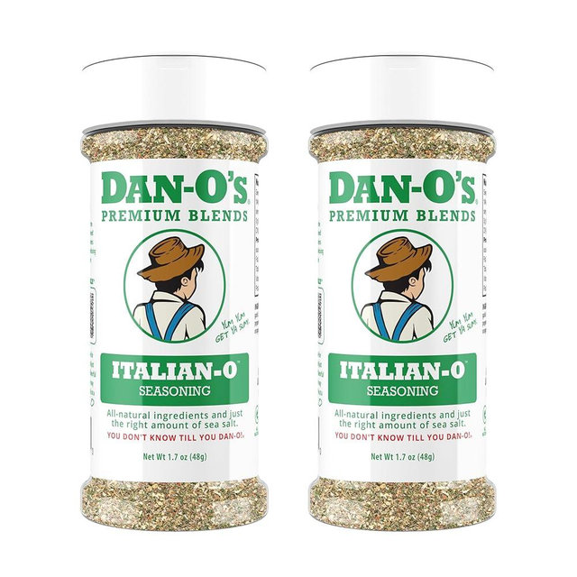Dan-O's Italian-O Seasoning, 1.7 oz Bottle, 2 Pack, Italian Seasoning for Pasta, Pizza, Salad, Veggies and More, Sugar Free, Zero Calorie, Use this Spice Blend to Craft Meatballs or Pasta Sauce