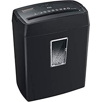 Bonsaii 6-Sheet Cross-Cut Paper Shredder, 4-Minute Continuous Running Time, Shredders for Small Office & Home Use, 3.4 Gallons Wastebasket, Black(C204-C)