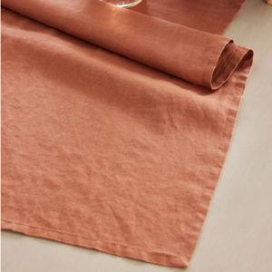 Linen Table Runner - Terracotta Color