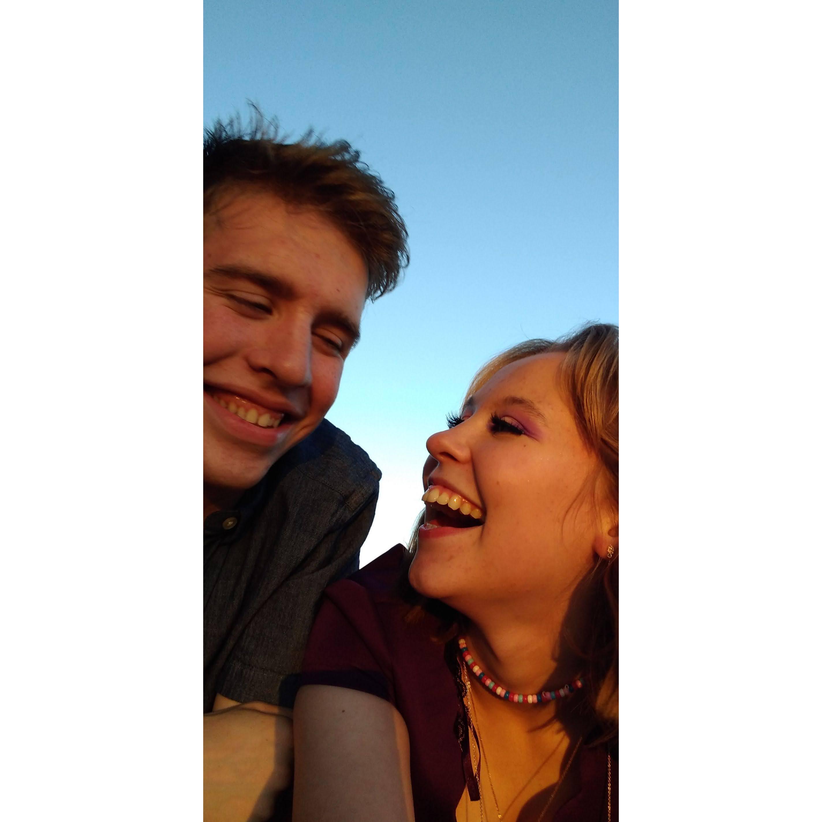 Our last date before long distance at Rocky Butte, Portland OR