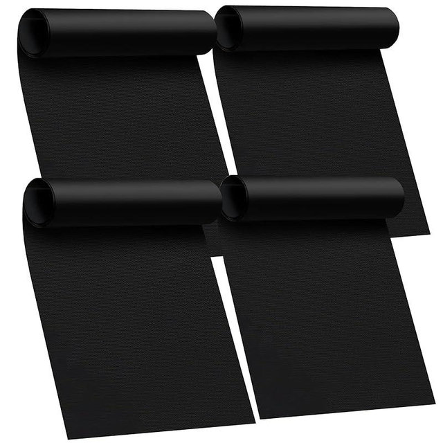 Oven Liners for Bottom of Oven - 4 Pack Large Heavy Duty Oven Mats, 17"x 25" Reusable Matt Liner for Electric, Gas, Toaster Ovens & Grills, BPA & PFOA Free, Kitchen Essentials, Black
