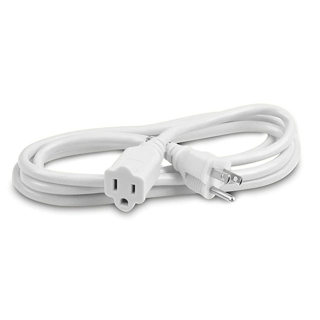 BindMaster Heavy Duty Extension Cord/Wire Power Cable, Indoor/Outdoor, 16/3, Single Outlet, 10 Feet, UL Listed, White