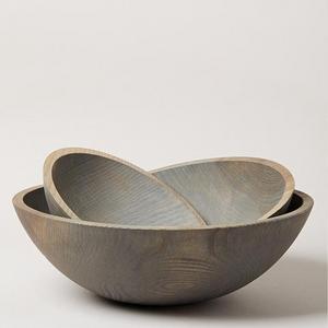 Crafted Wooden Bowls - Grey