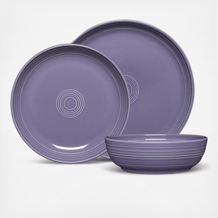 Fiesta, Bistro Coupe 3-Piece Place Setting with Pasta Bowl