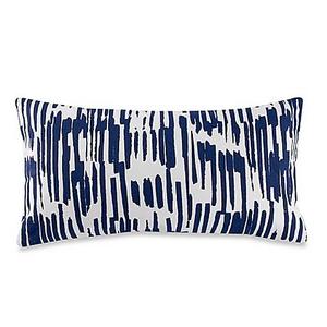 kate spade new york Paint Drip Oblong Throw Pillow in Navy