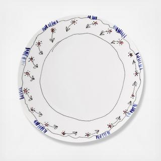 Midnight Flowers Anemone Large Plate by Marni, Set of 2