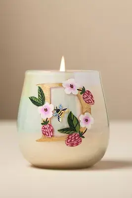Fruity Monogram Floral Night Gardenia Glass Candle