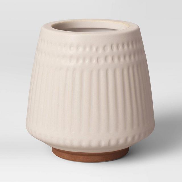 6" Textured Ceramic Planter White - Opalhouse™
