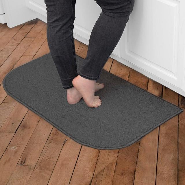 Ritz Premium Washable Stain Resistant Kitchen Rug with Latex Backing, Kitchen Mats for Floor, 18"x30" Graphite