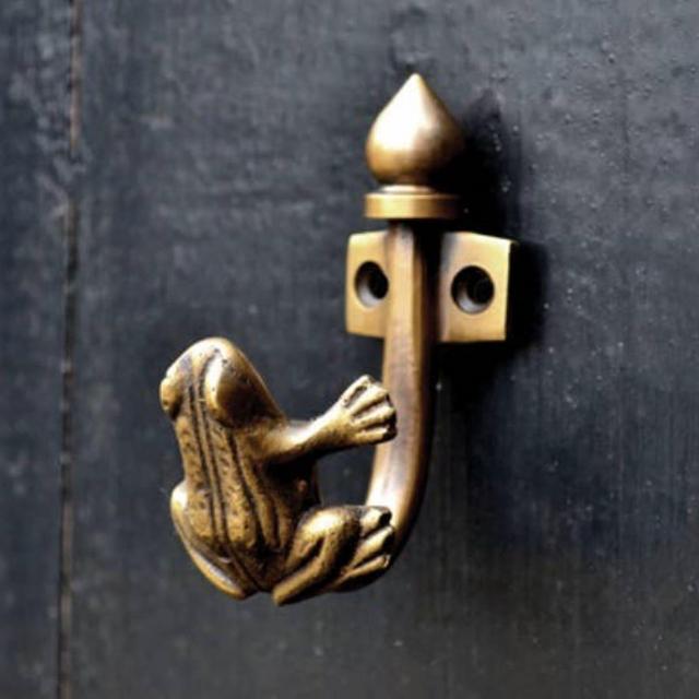 Frog coat hooks. Wall door hooks. childrens bedroom, bathroom towel hook, brass decor, Ideal for coat racks and children bedroom decor