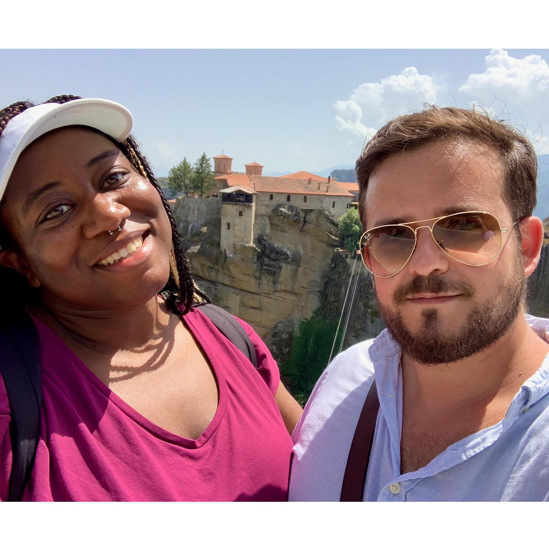 Visiting the monks at the Meteora