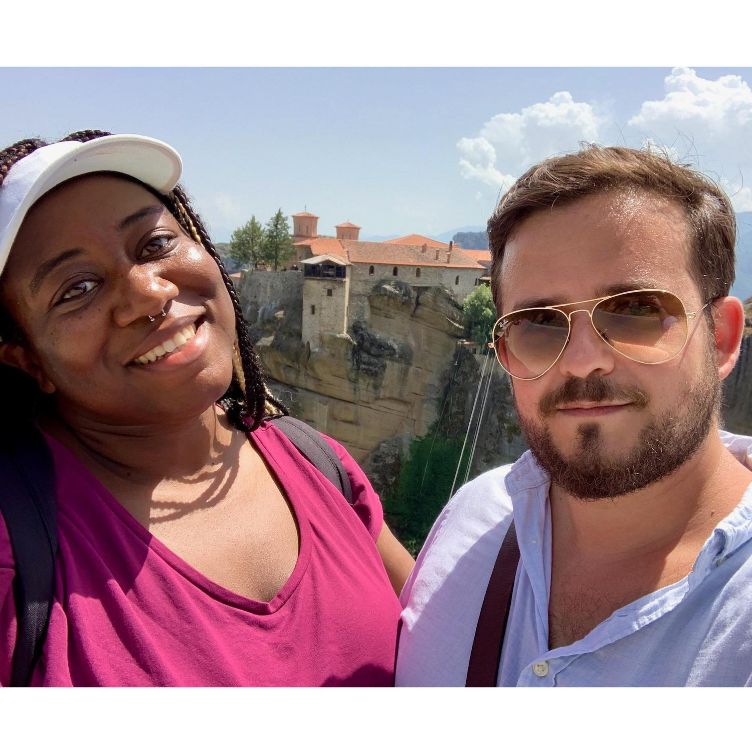 Visiting the monks at the Meteora