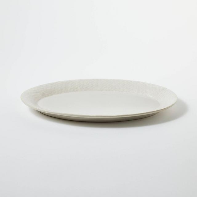 Stoneware Ceramic Oval Serving Platter Cream - Threshold™ designed with Studio McGee