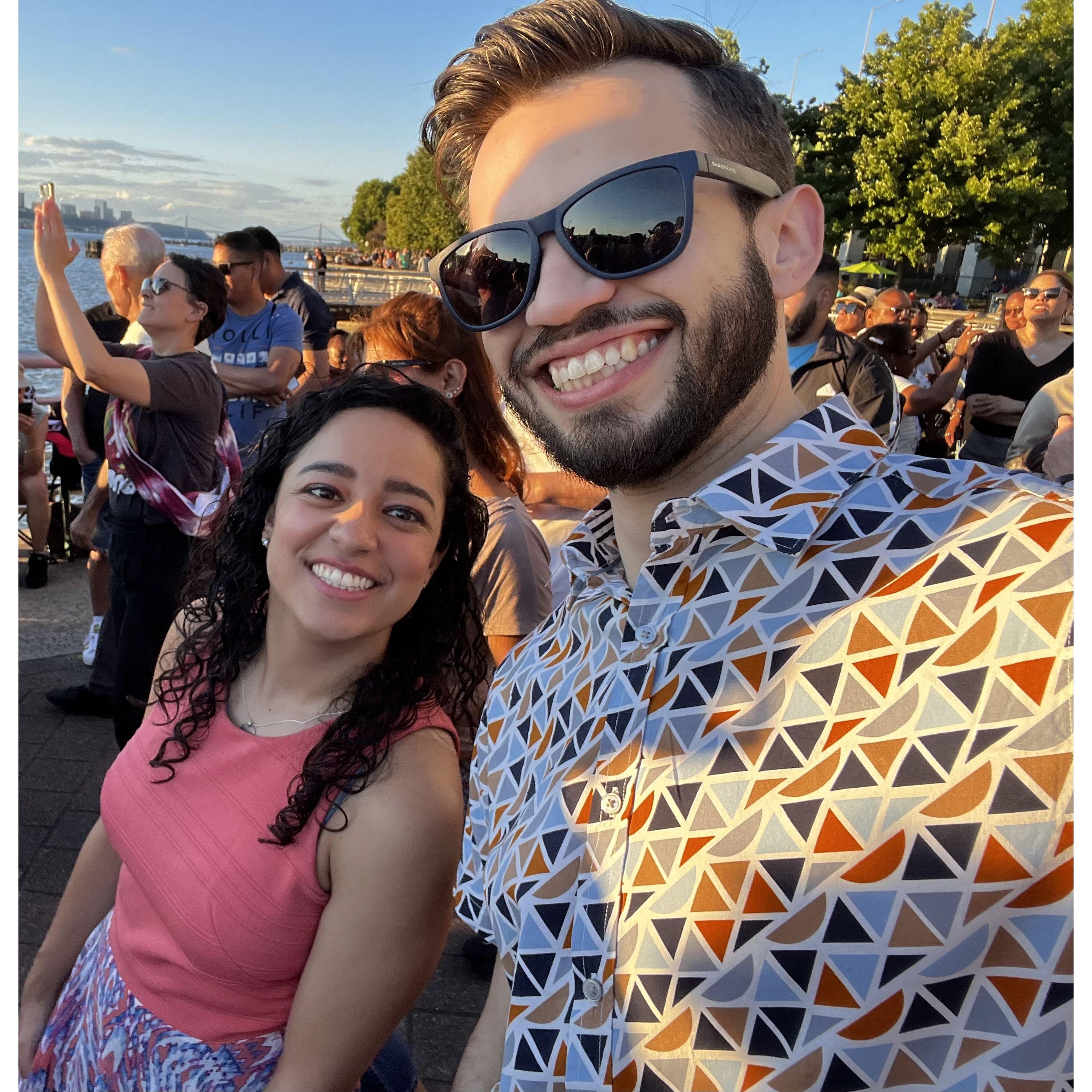 Our first REAL date. Dancing at the pier!