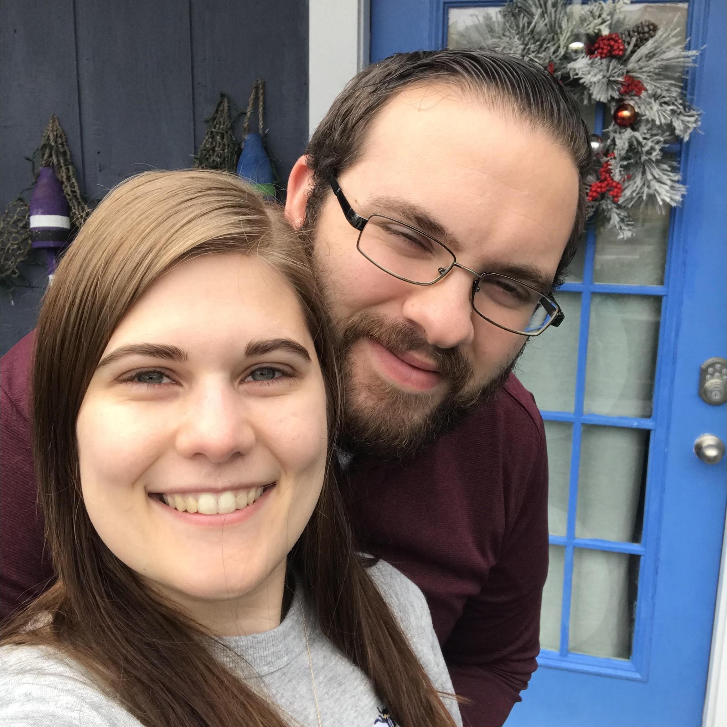 The blue door from our Airbnb house rental for Christmas 2020 - Myrtle Beach.