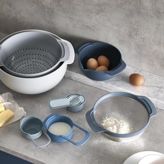 Nest 9-Piece Food Prep Set with Mixing Bowls and Measuring Cups