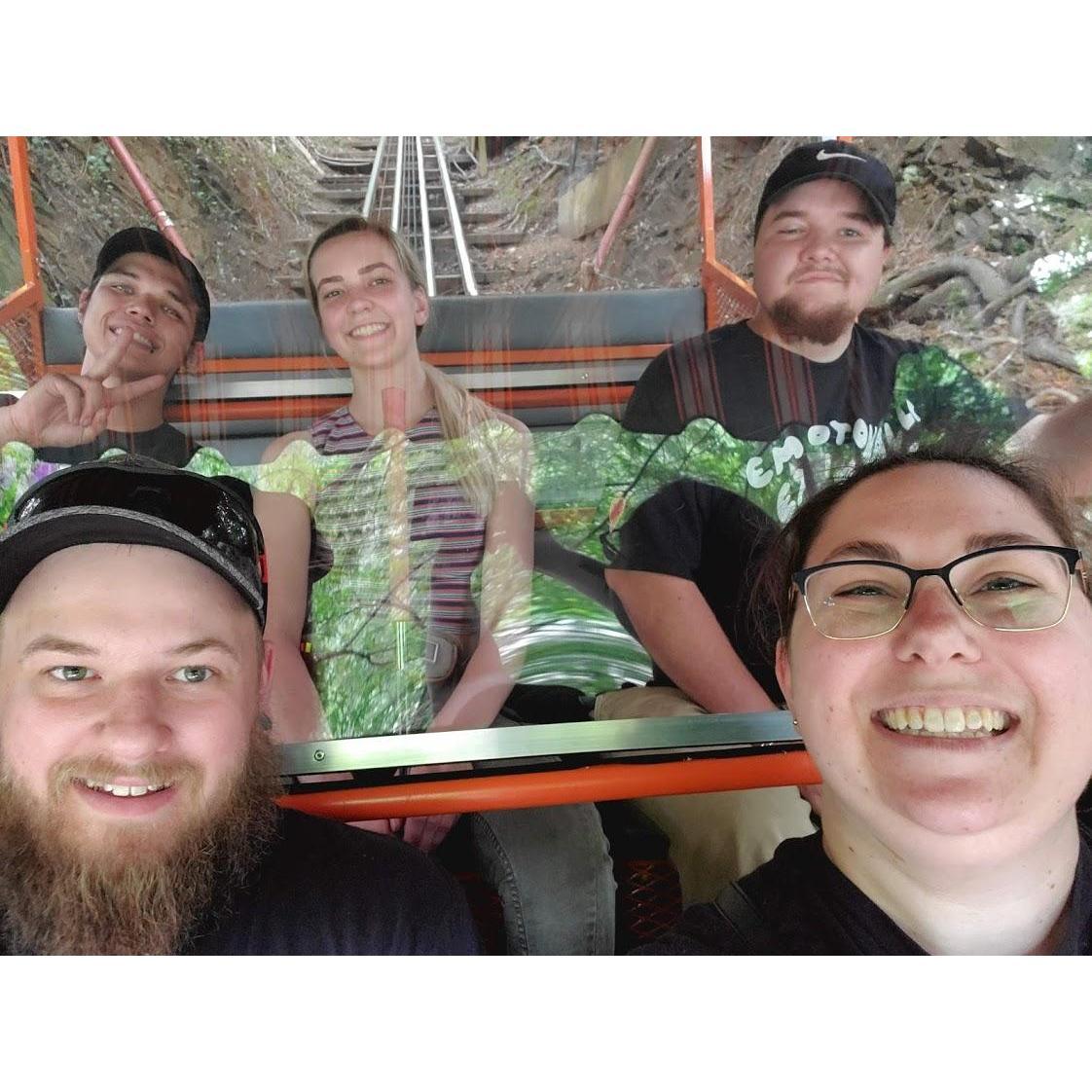 This is the most recent Gatlinburg trip. Chris, Quinten, Janette, Max, and I had a blast at Hillbilly Golf.