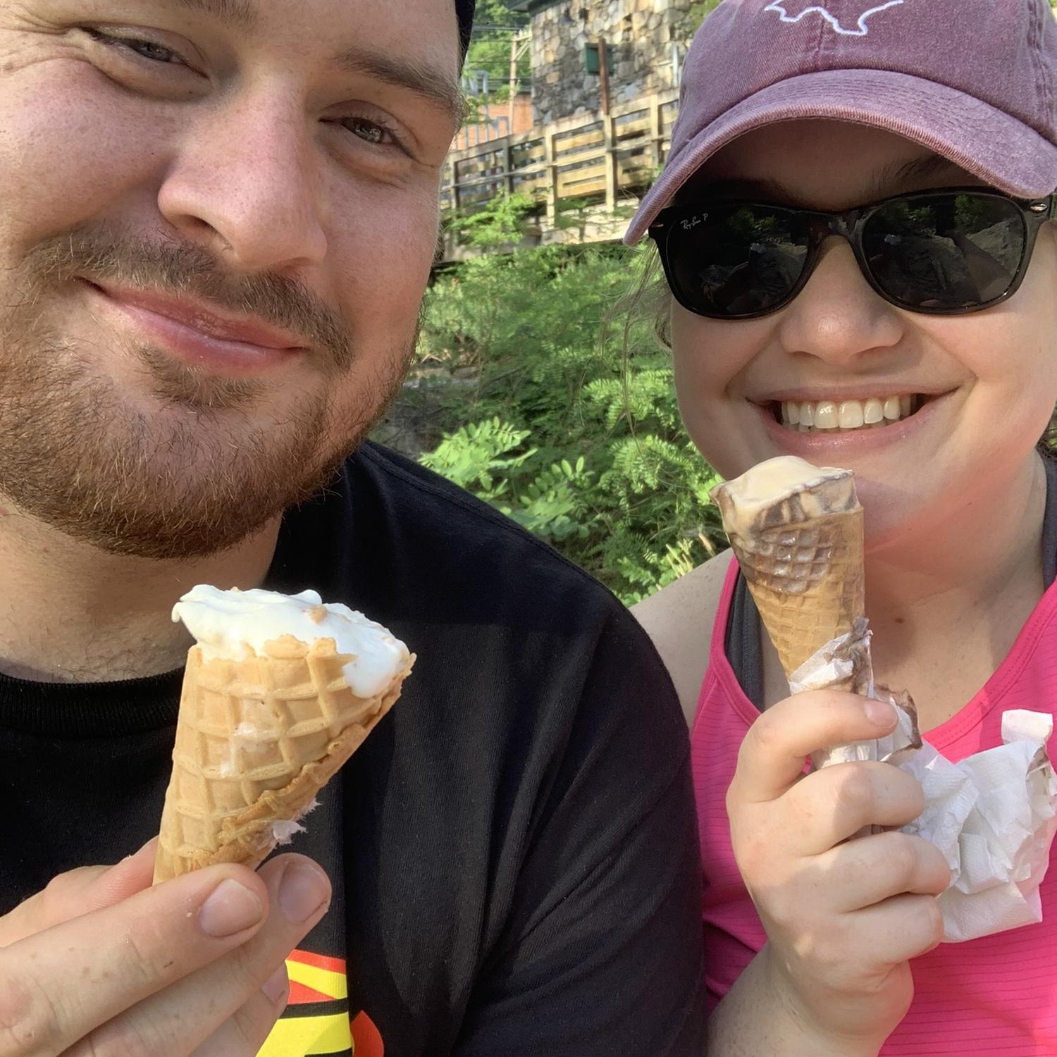 One of our first dates to Chimney Rock. Courtney took this picture to remember the moment because she was pretty sure he was going to be THE one! 💕