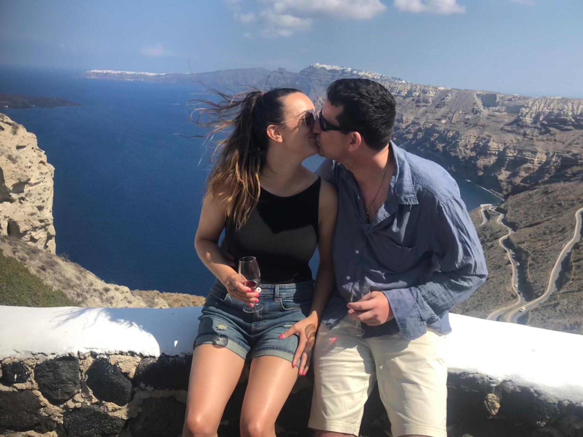 We had the winery to ourselves on our trip to Santorini, Greece. Santorini was our first stop after Marty took the Bar Exam in 2018.