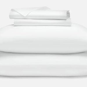 Luxe Sateen Core Sheet Set (King) - Solid White