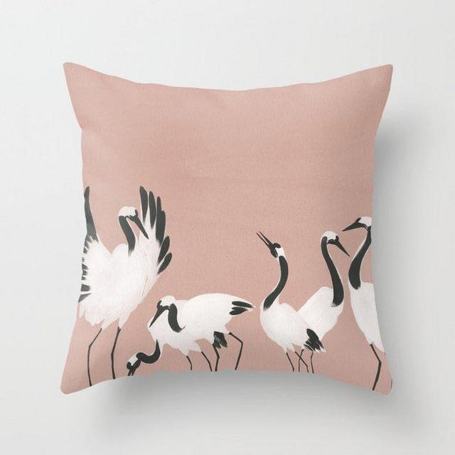 Throw Pillow - Crane Pink 16"