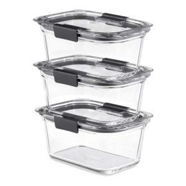 Set of 3, 4.7-Cup, Food Containers