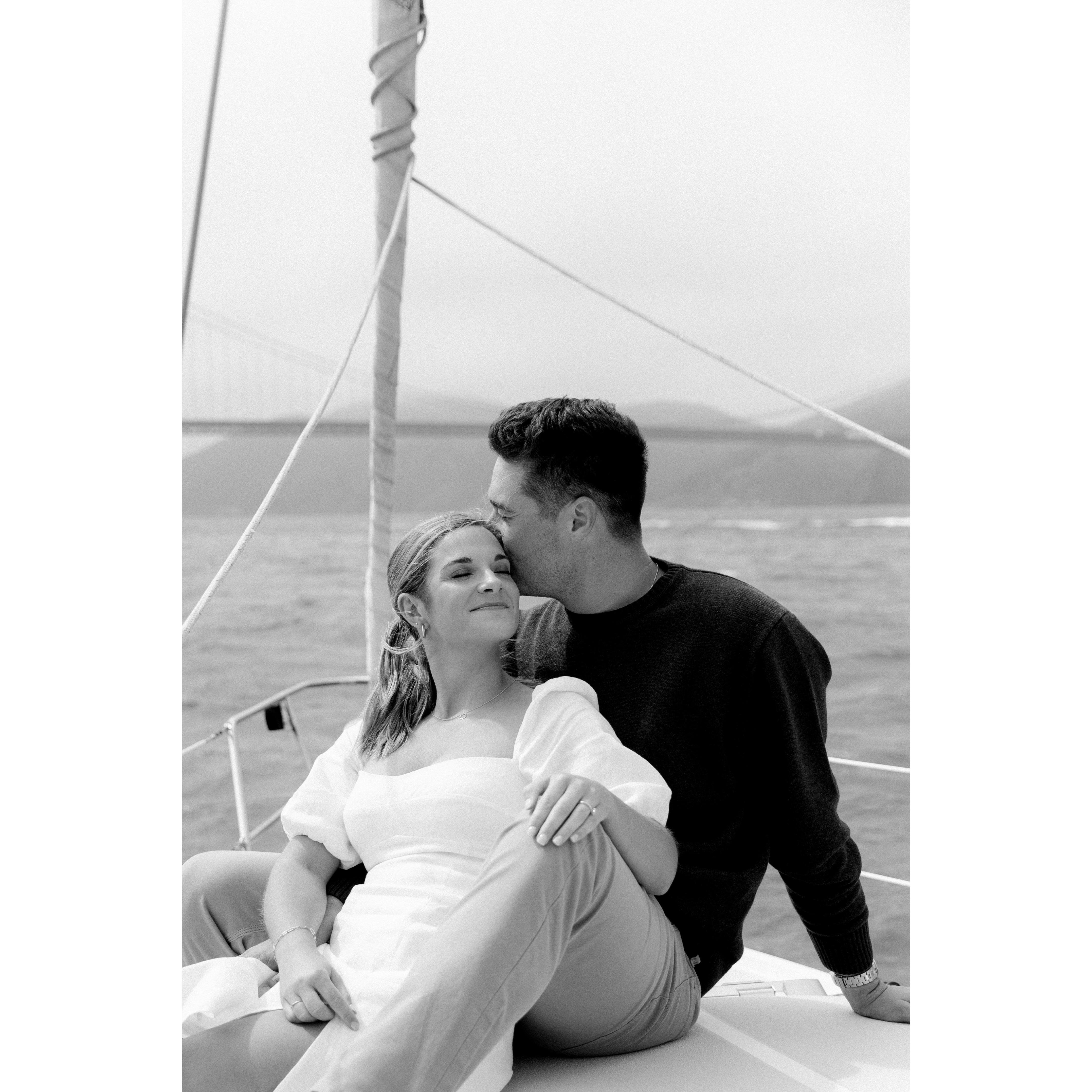 Engagement Photos - sailing the bay. (Taken: August 2021 / Photography: Mashaida)