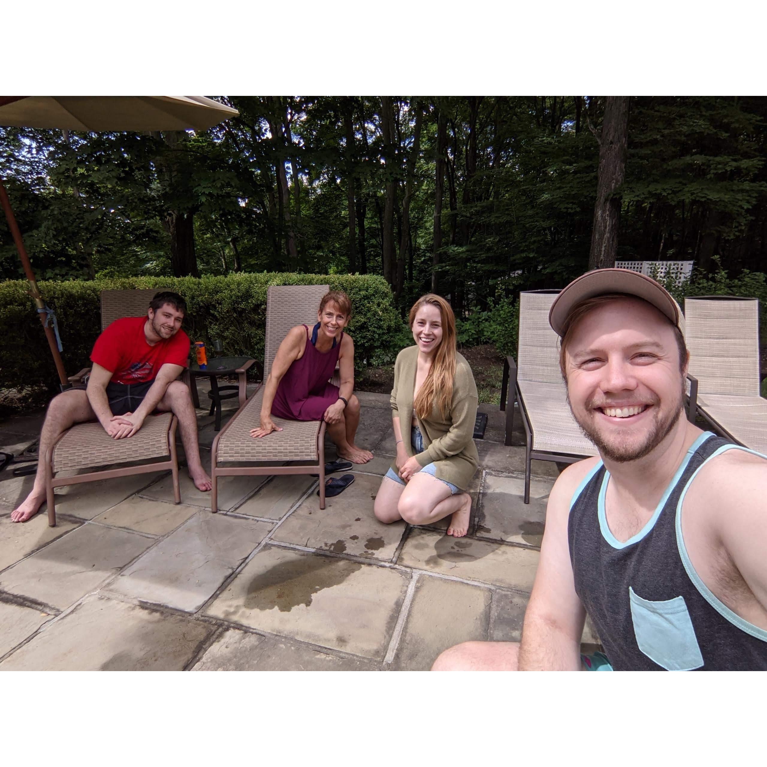 Spending time with Danielle's Aunt Sylvia and cousin Sam.