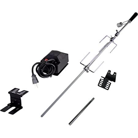 onlyfire Barbecue Rotating Cordless Dual Post Open Fire Spit Rotisserie Grill System