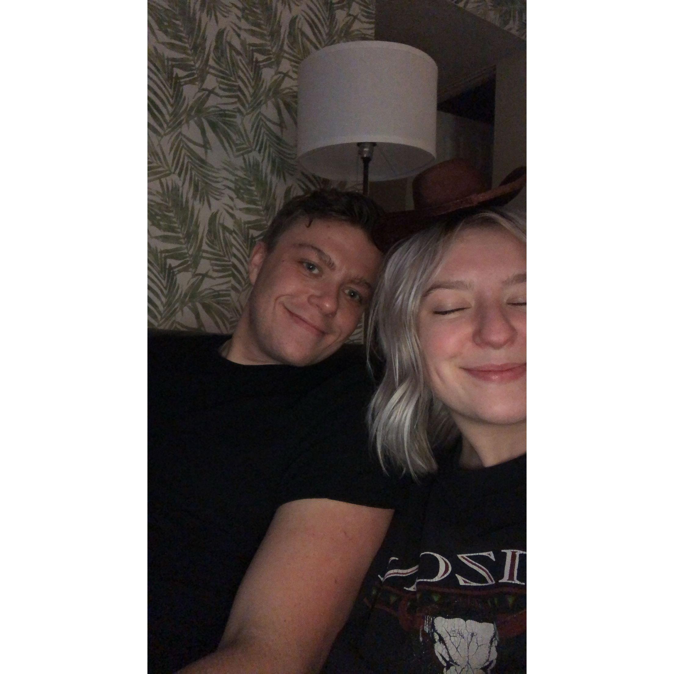 This was the first night we said "I love you", it was probably the tiny cowboy hat that really locked him in.