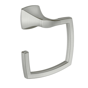 Moen Voss Collection Brushed Nickel Bathroom Hand Towel Ring, Wall Mounted Open Towel Ring, YB5186BN