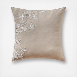 Hylton Floral Embroidered Pillow