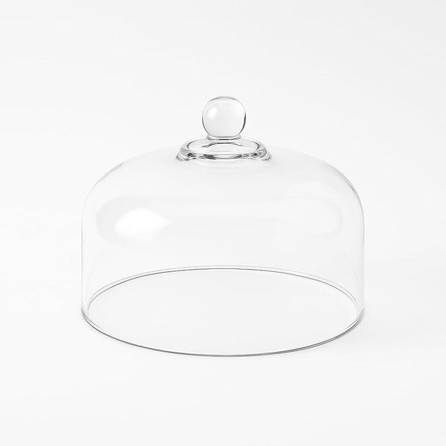 Necessia 11.25" Premium Glass Cake Dome – Clear Protective Cover for Cakes & Pastries – Durable, Elegant, Crystal-Clear Display, Made in USA