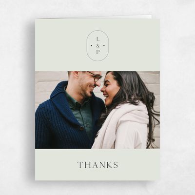 Lightest Green Wedding Thank You - Cadiz Photo