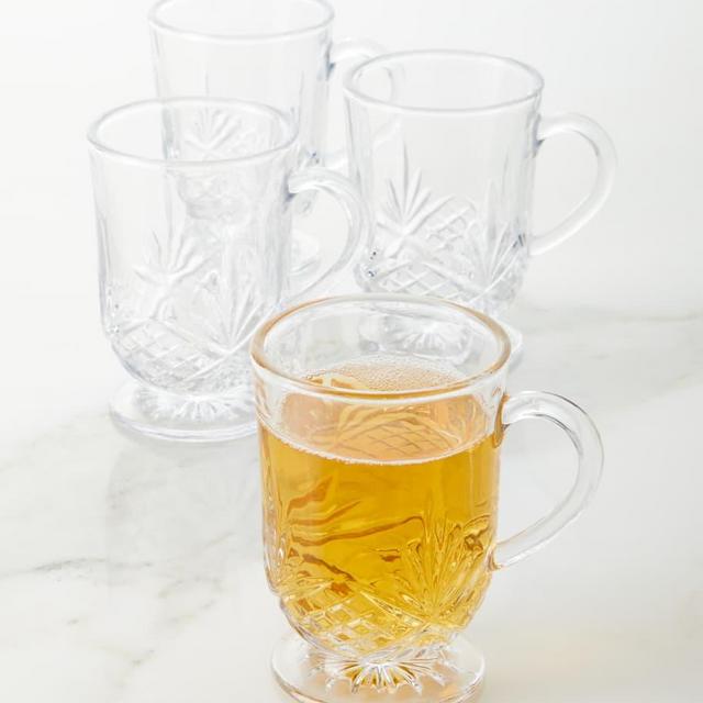 GodingerFooted Glass Mugs, Set of 4