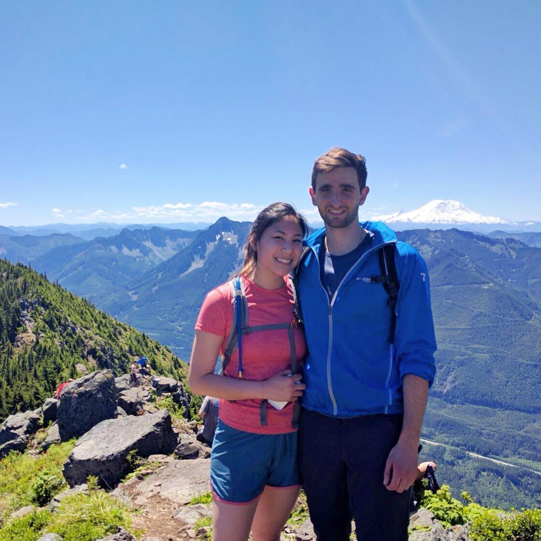 We try to hike and take advantage of the beautiful PNW. Egon is fast. Cecilia brings the snacks.