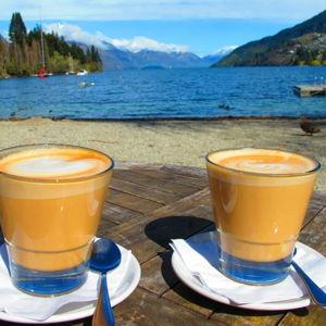 New Zealand Honeymoon - Coffee and pastries on our first morning