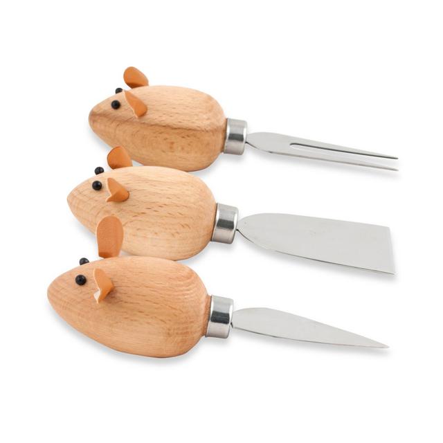 Kikkerland® Design Mouse Cheese Knives (Set of 3)