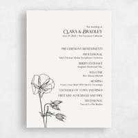 Beige Wedding Program - Flora